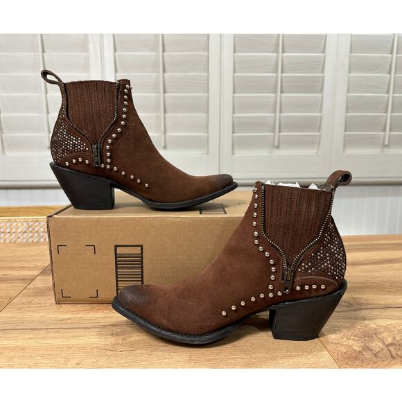 Old Gringo Cambria Boots Brown Soft Suede Leather Size 6.5/7 NWOB Chic Western - Picture 8 of 16